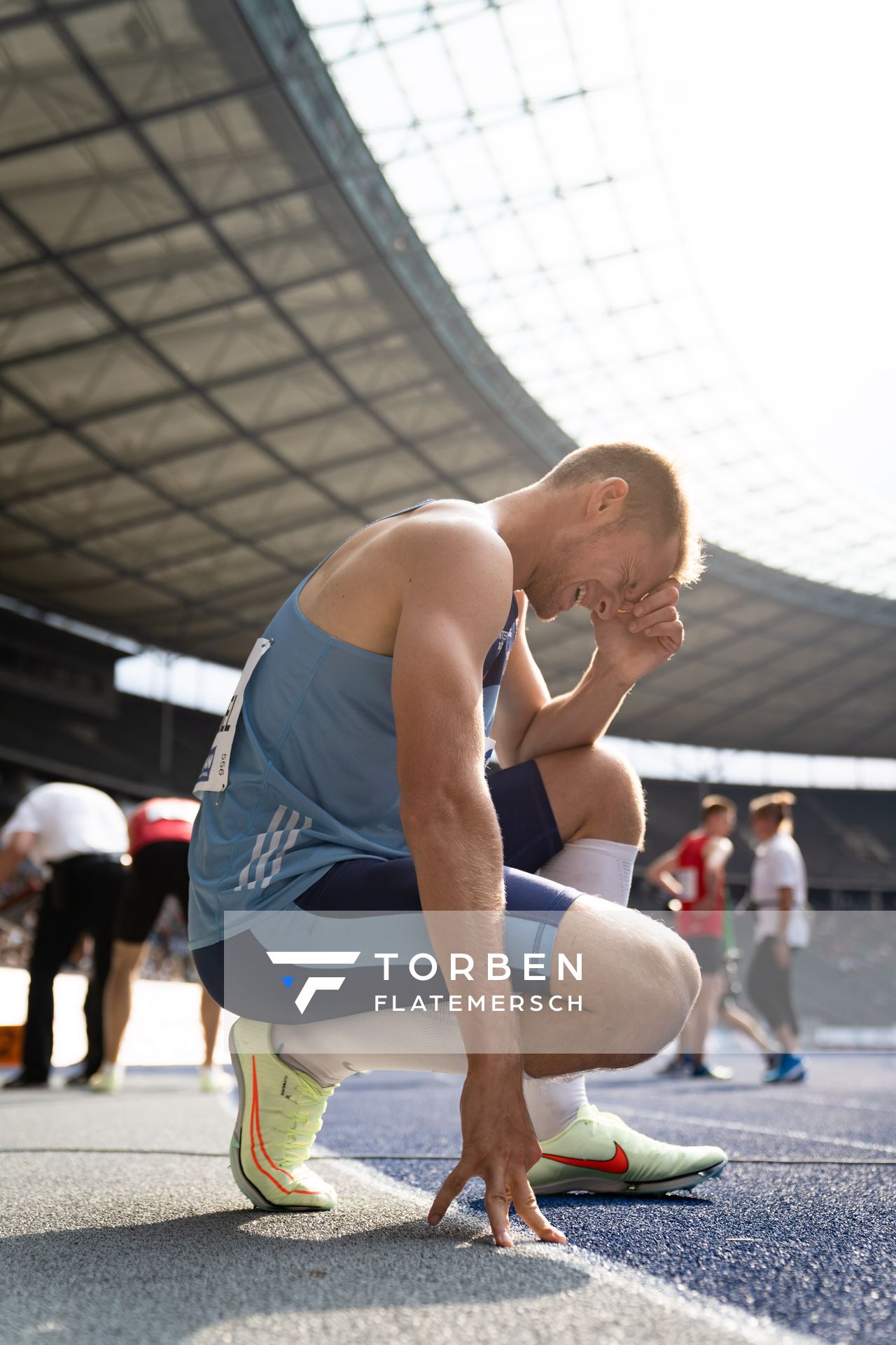 Marvin Schlegel (LAC Erdgas Chemnitz) waehrend der deutschen Leichtathletik-Meisterschaften im Olympiastadion am 25.06.2022 in Berlin